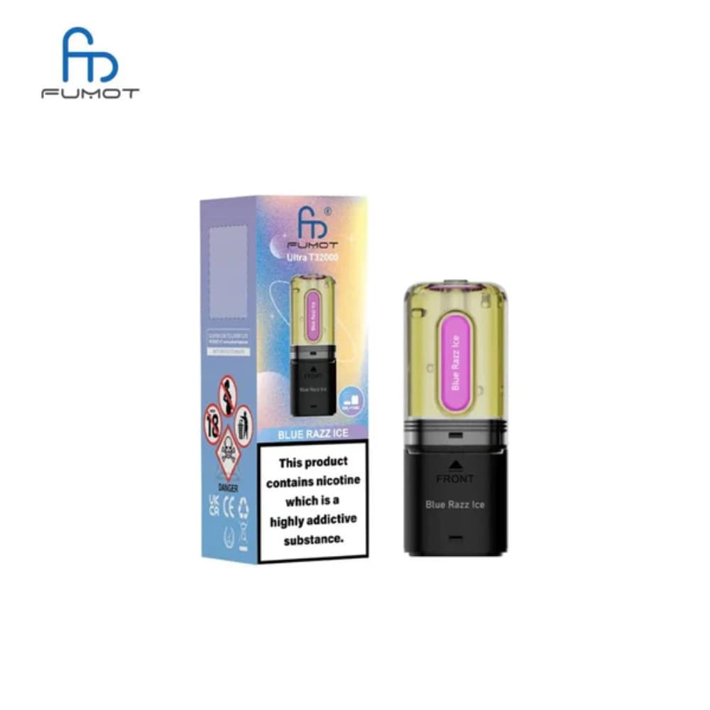  Blue Razz Ice RandM Fumot T32000 Ultra Pods