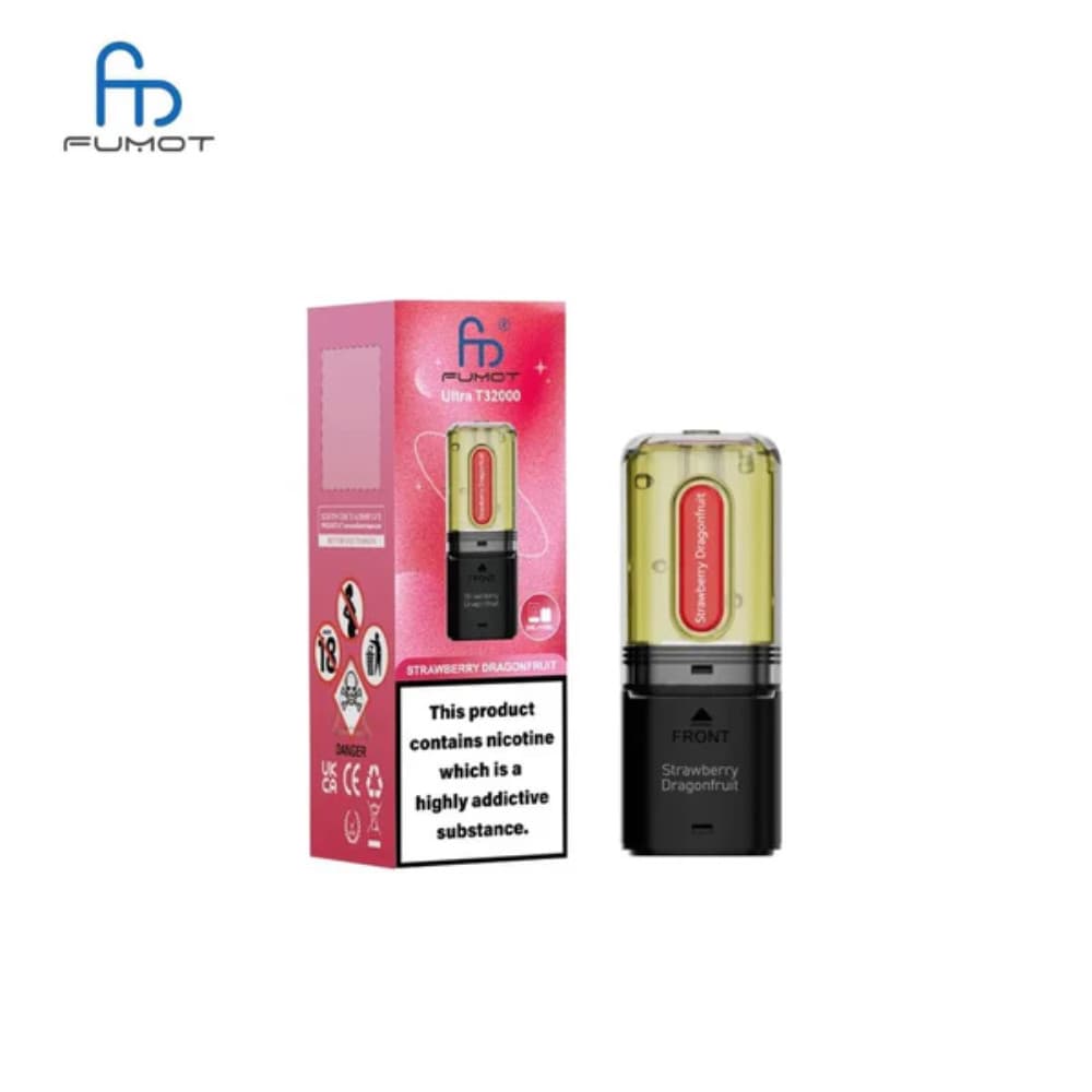  Strawberry Dragonfruit RandM Fumot T32000 Ultra Pods