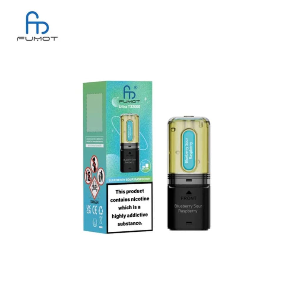  Blueberry Sour Raspberry RandM Fumot T32000 Ultra Pods