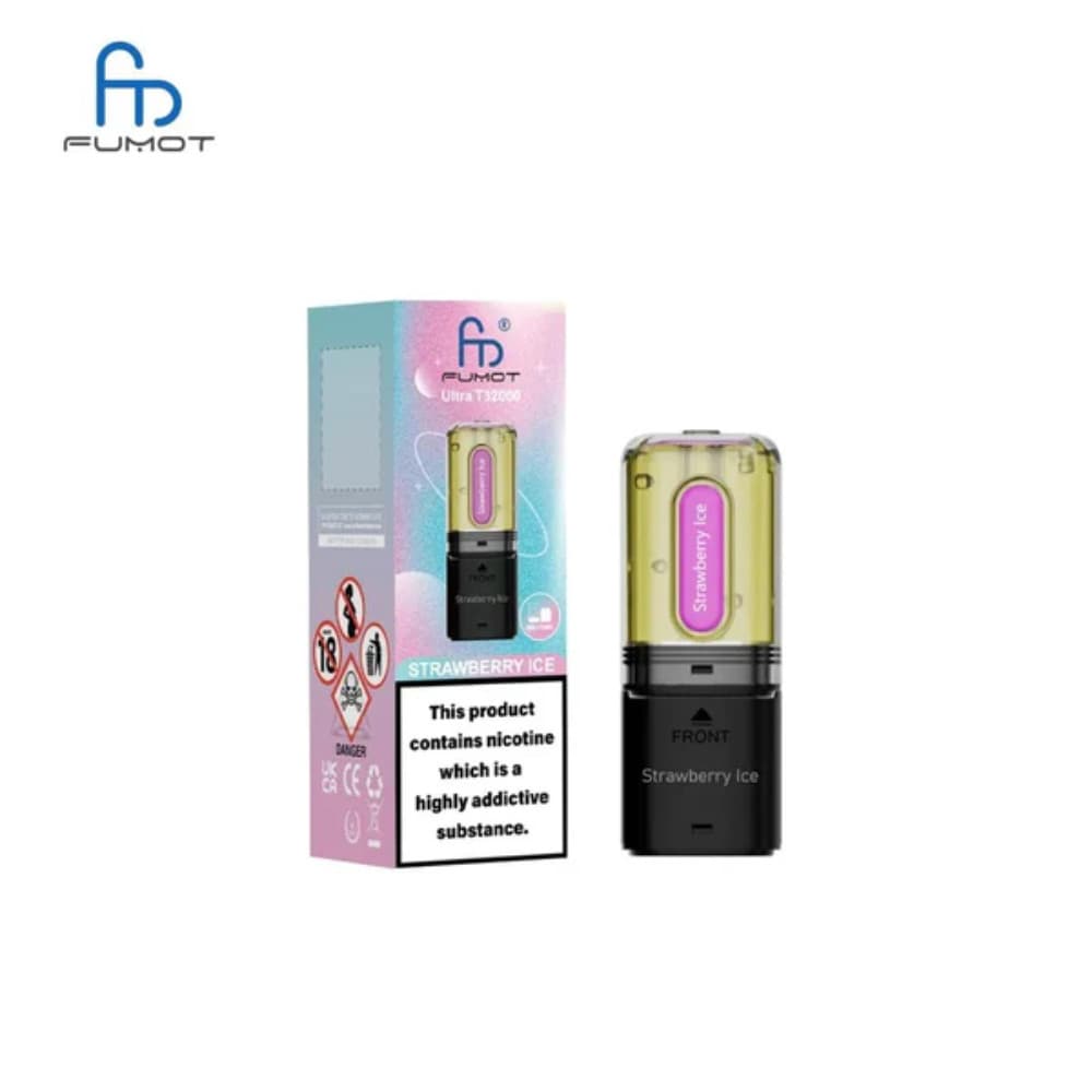  Strawberry Ice RandM Fumot T32000 Ultra Pods