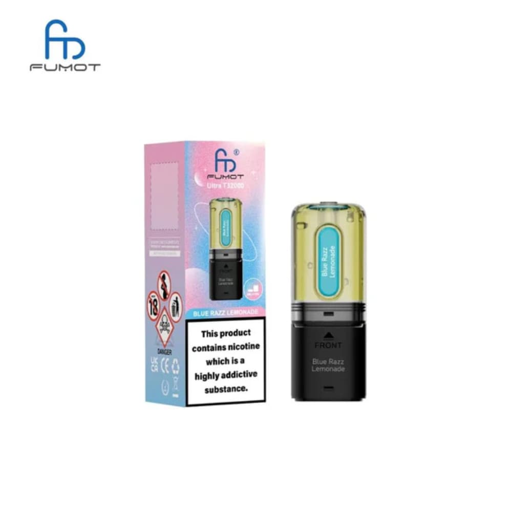  Blue Razz Lemonade RandM Fumot T32000 Ultra Pods