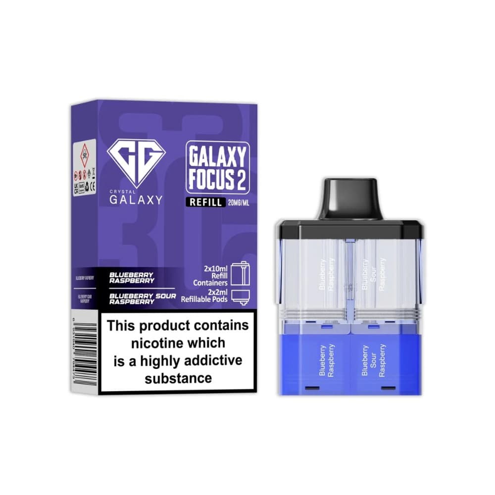  Blueberry Raspberry / Blueberry Sour Raspberry Crystal Galaxy 30k Focus 2 Pods