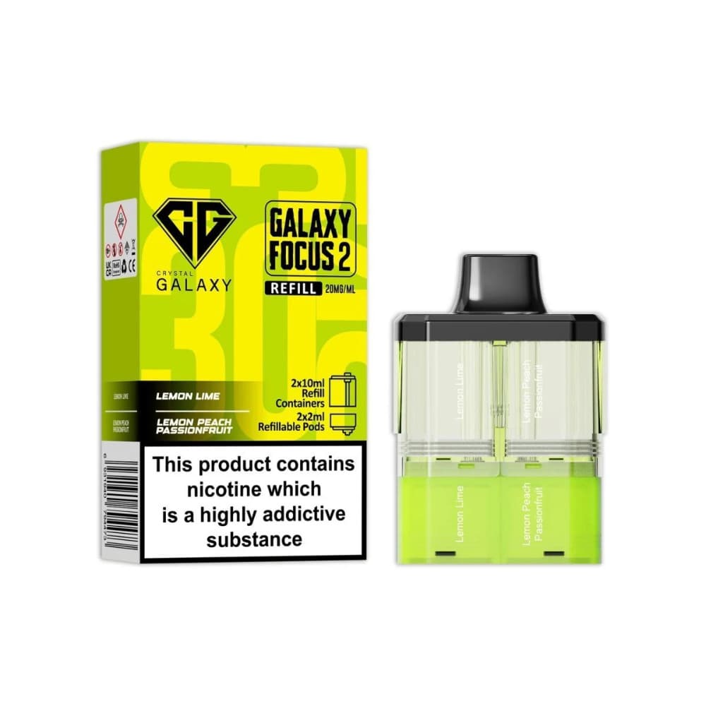  Lemon Lime / Lemon Passion Fruit Crystal Galaxy 30k Focus 2 Pods