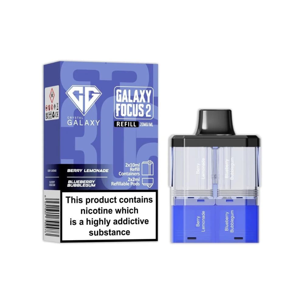  Berry Lemonade / Blueberry Bubble Gum Crystal Galaxy 30k Focus 2 Pods