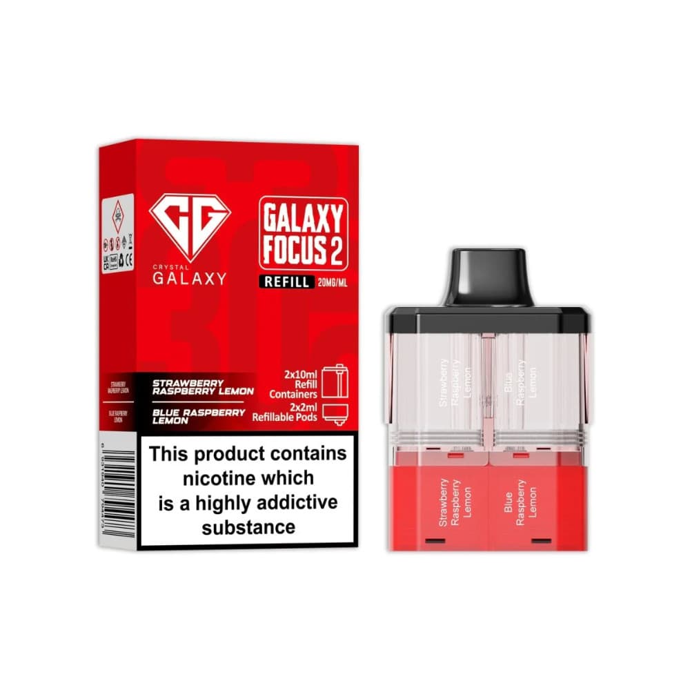  Strawberry Raspberry Lemon / Blueberry Raspberry Lemon Crystal Galaxy 30k Focus 2 Pods