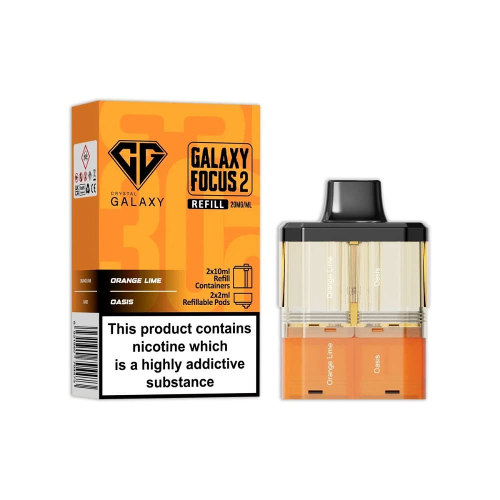  Orange Lime / Oasis Crystal Galaxy 30k Focus 2 Pods