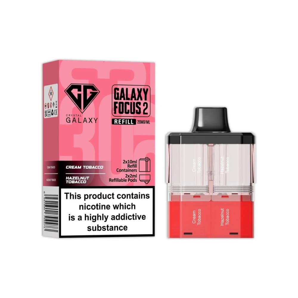  Cream Tobacco / Hazelnut Tobacco Crystal Galaxy 30k Focus 2 Pods