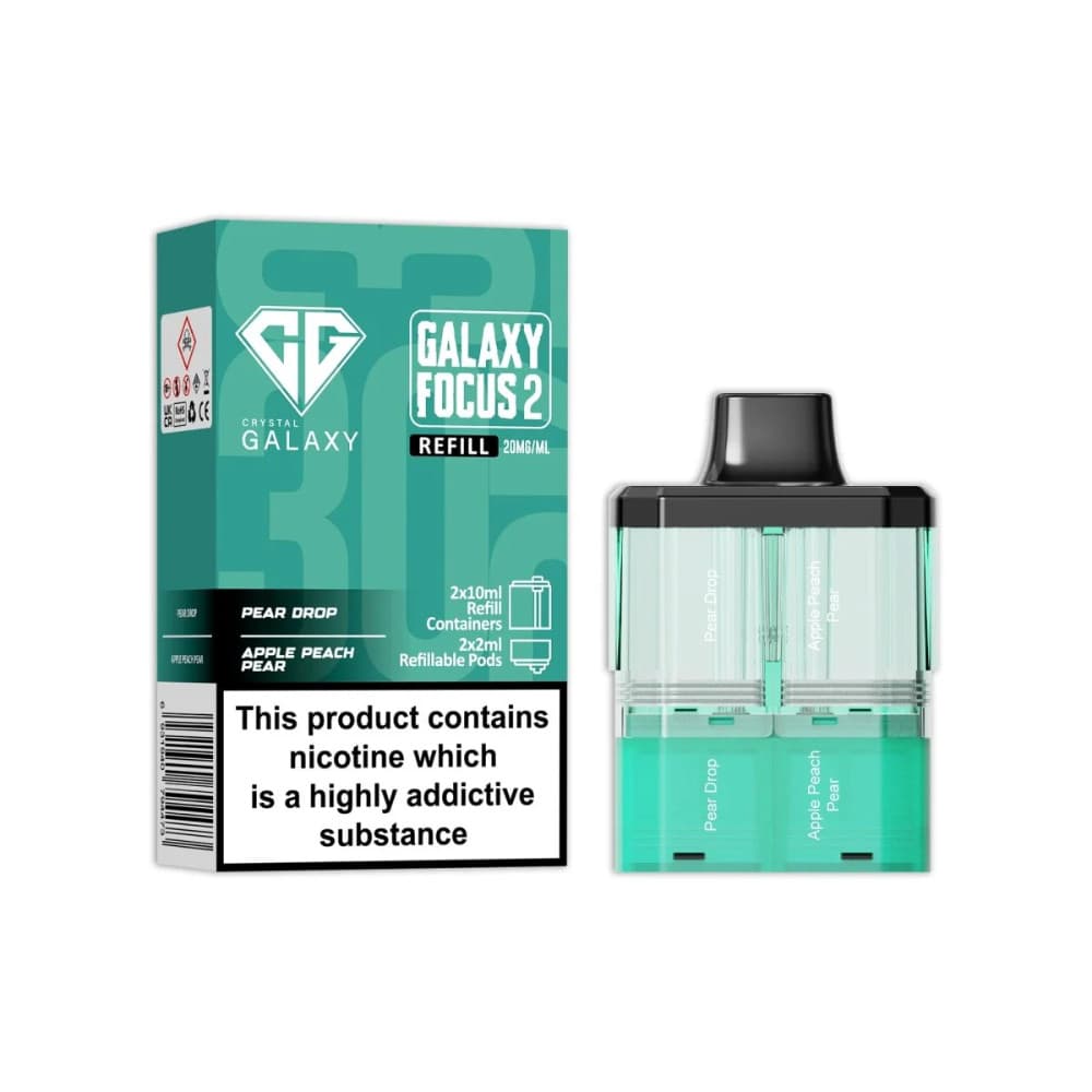 Pear Drop / Apple Peach Pear Crystal Galaxy 30k Focus 2 Pods