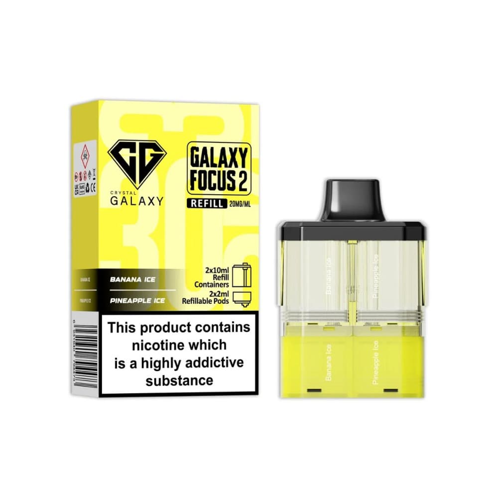  Banana Ice / Pineapple Ice Crystal Galaxy 30k Focus 2 Pods