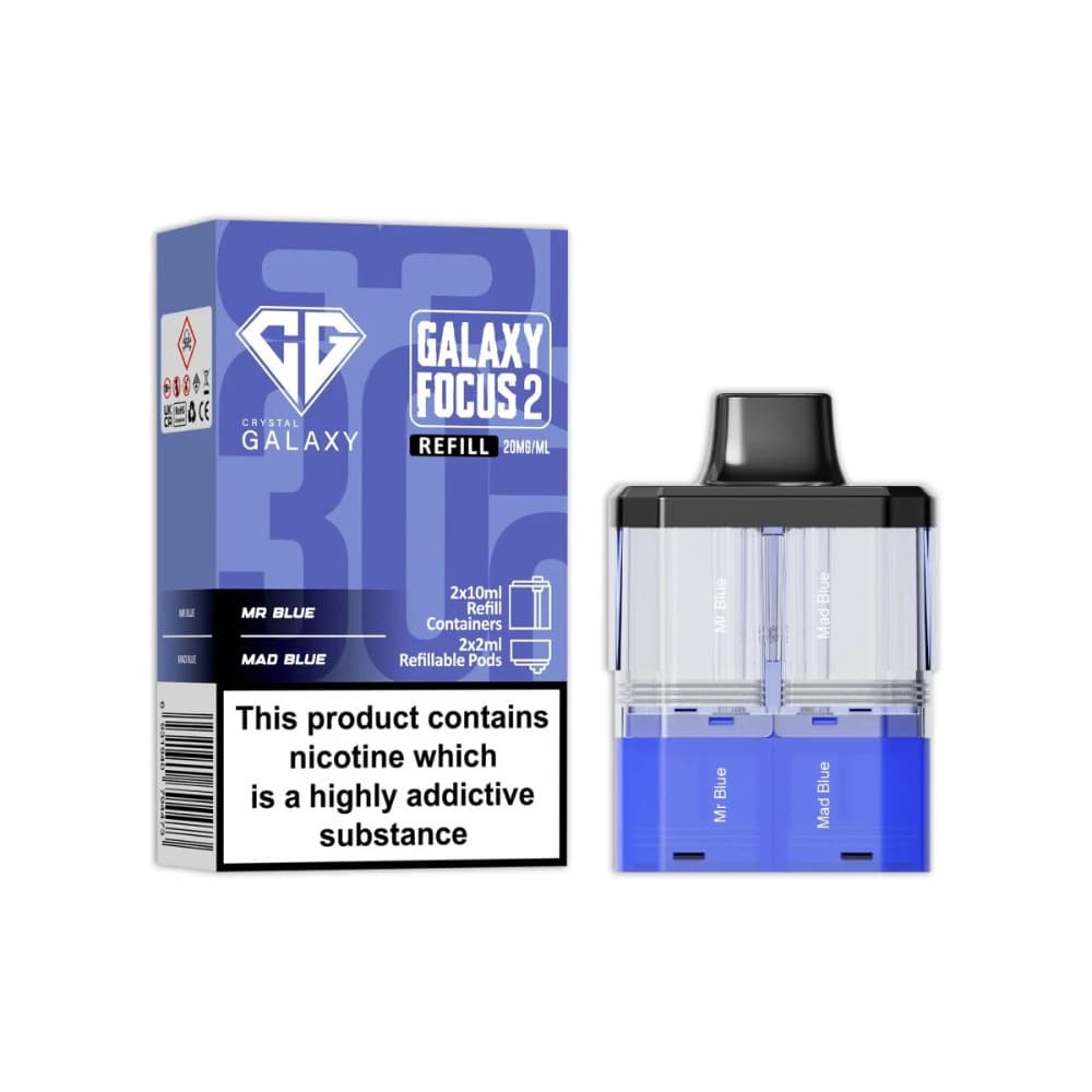  Mr Blue / Mad Blue Crystal Galaxy 30k Focus 2 Pods
