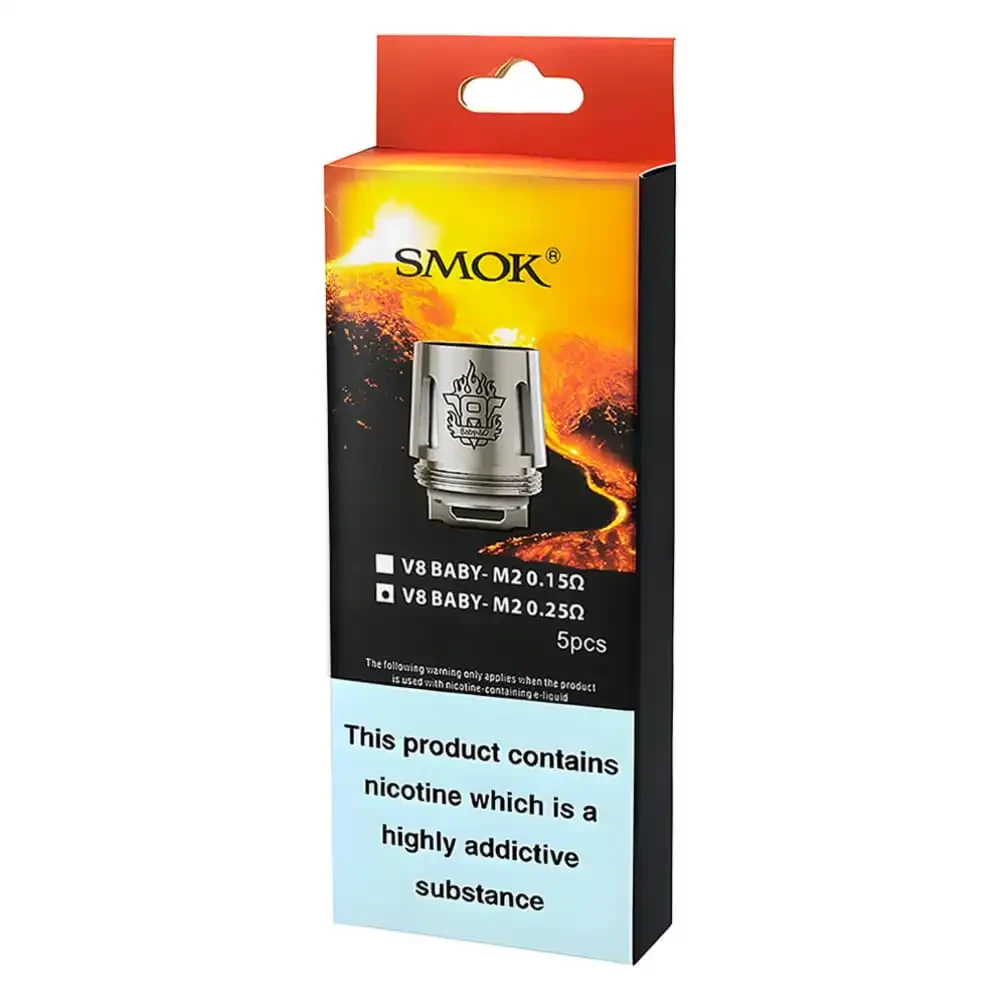  V2 Baby M2 0.25ohm Smok V8 Baby Coils 5  Packs