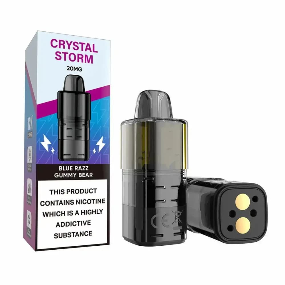  Blue Razz Gummy Bear Crystal Strom Bar 12k Refill Pods