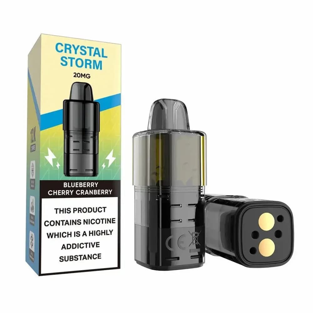  Blueberry Cherry Cranberry Crystal Strom Bar 12k Refill Pods
