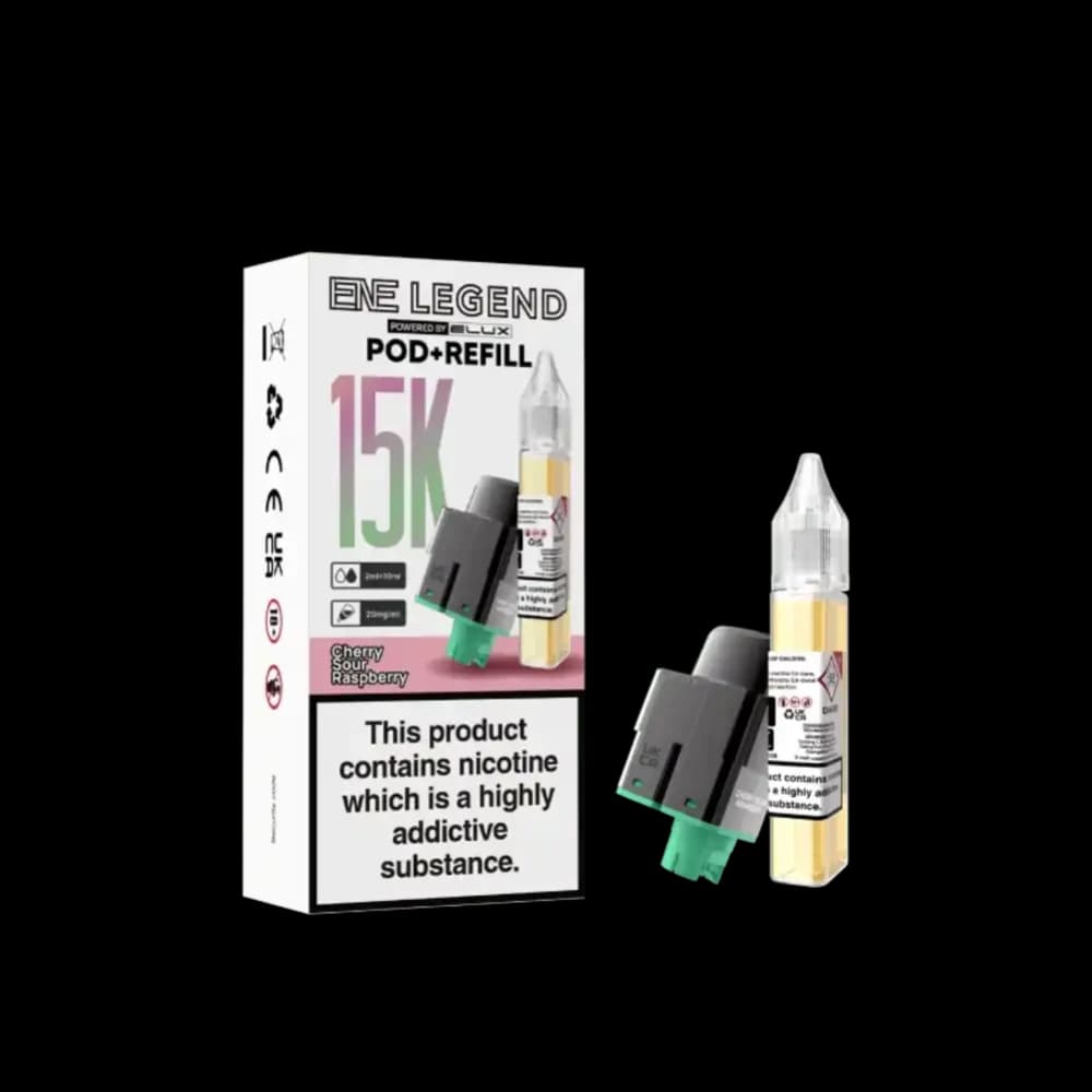  Cherry Sour Raspberry Elux Ene Legend 15k Refill Pods