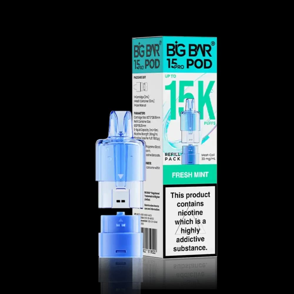  Fresh Mint Big Bar Pro 15k Refill Pods