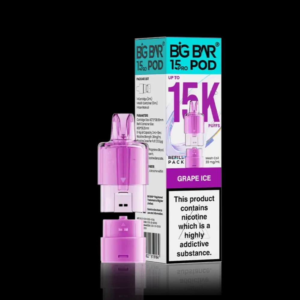  Grape Ice Big Bar Pro 15k Refill Pods