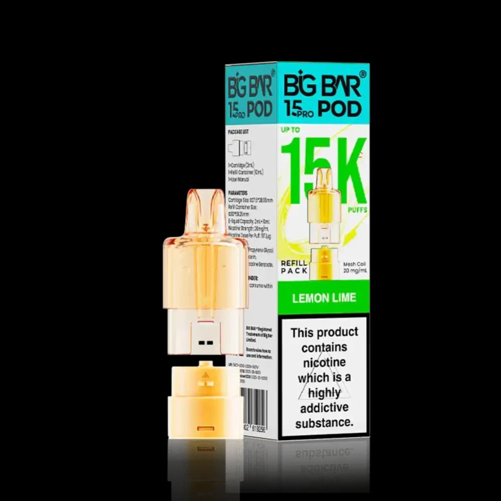 Lemon Lime Big Bar Pro 15k Refill Pods