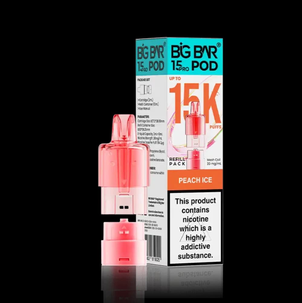  Peach Ice Big Bar Pro 15k Refill Pods