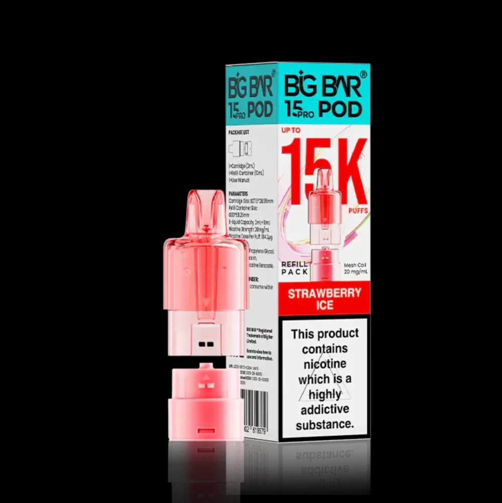  Strawberry Ice Big Bar Pro 15k Refill Pods