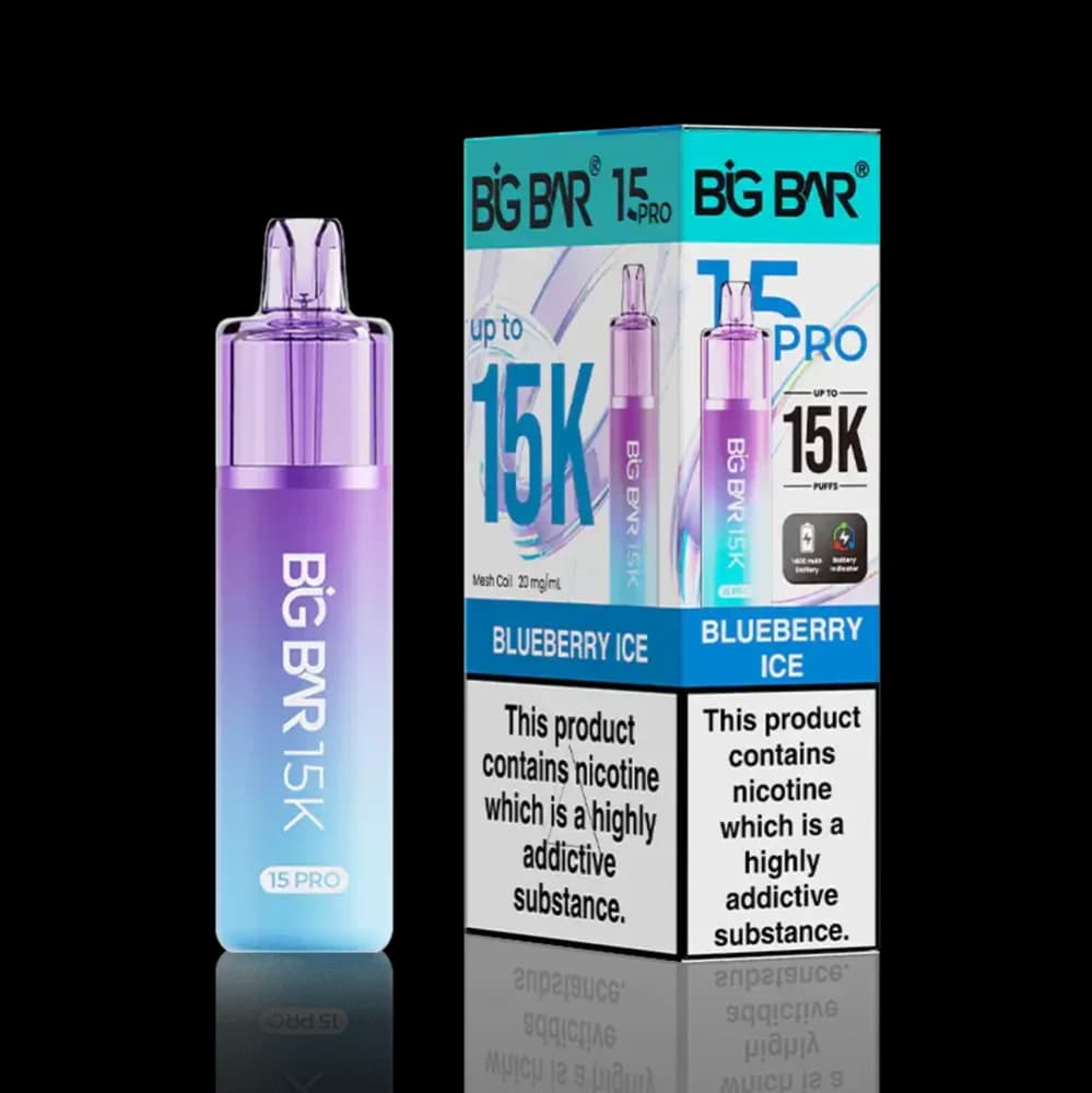  Blueberry Ice Big Bar Pro 15k Prefilled Vape Kit