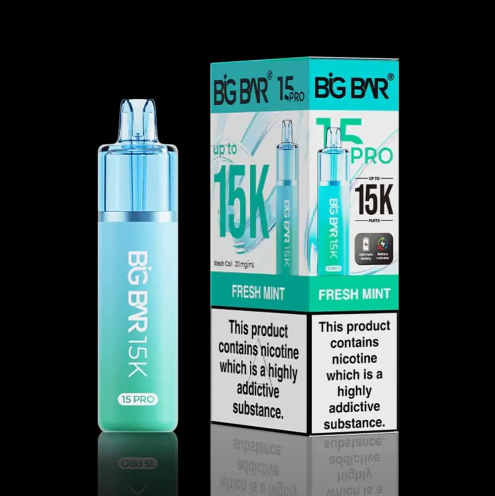  Fizzy Mint Big Bar Pro 15k Prefilled Vape Kit