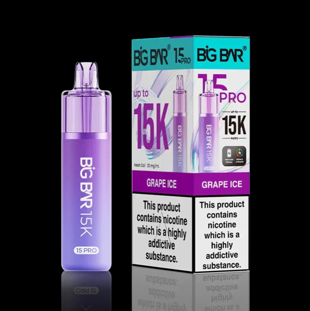  Grape Ice Big Bar Pro 15k Prefilled Vape Kit