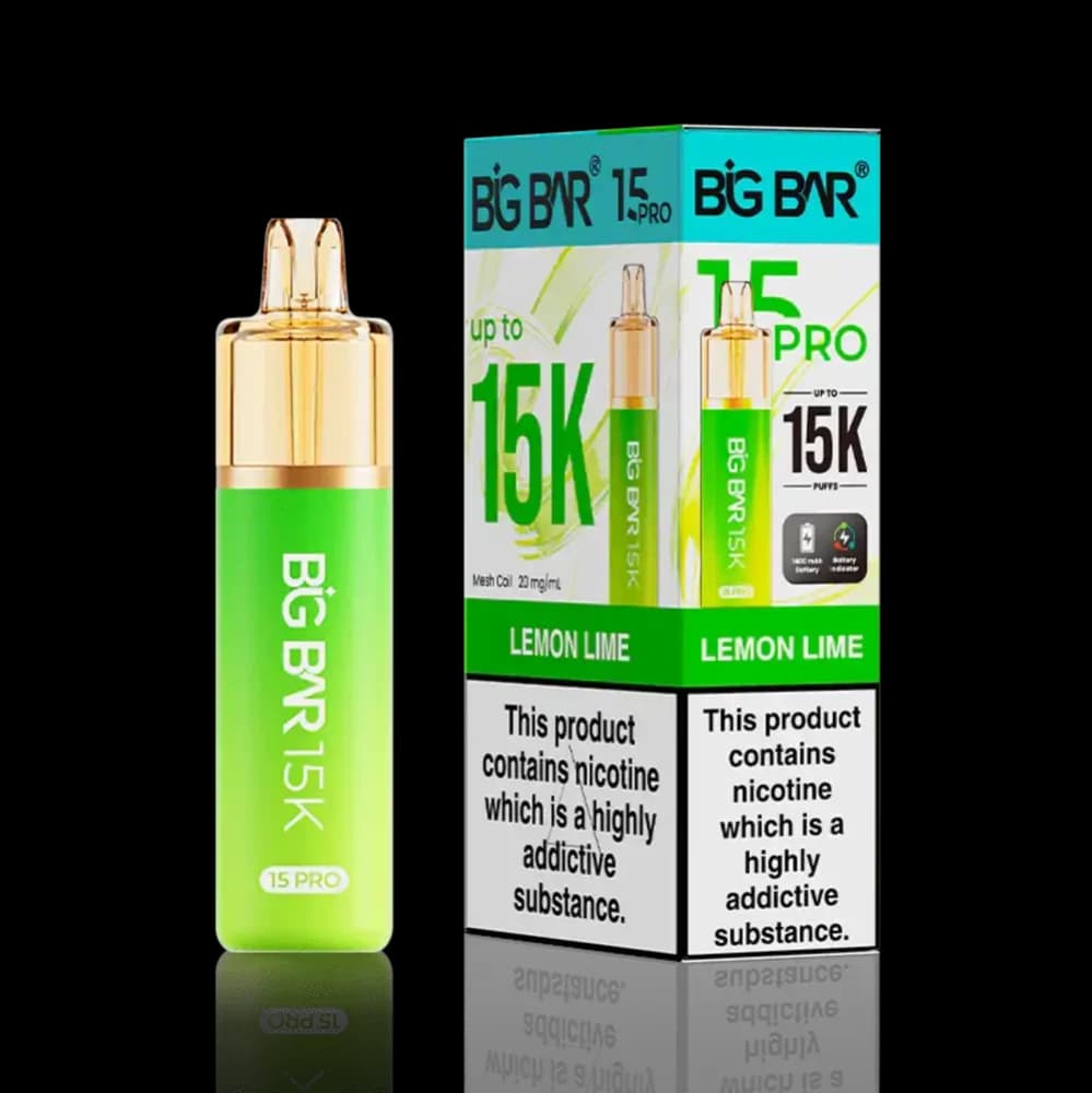  Lemon Lime Big Bar Pro 15k Prefilled Vape Kit
