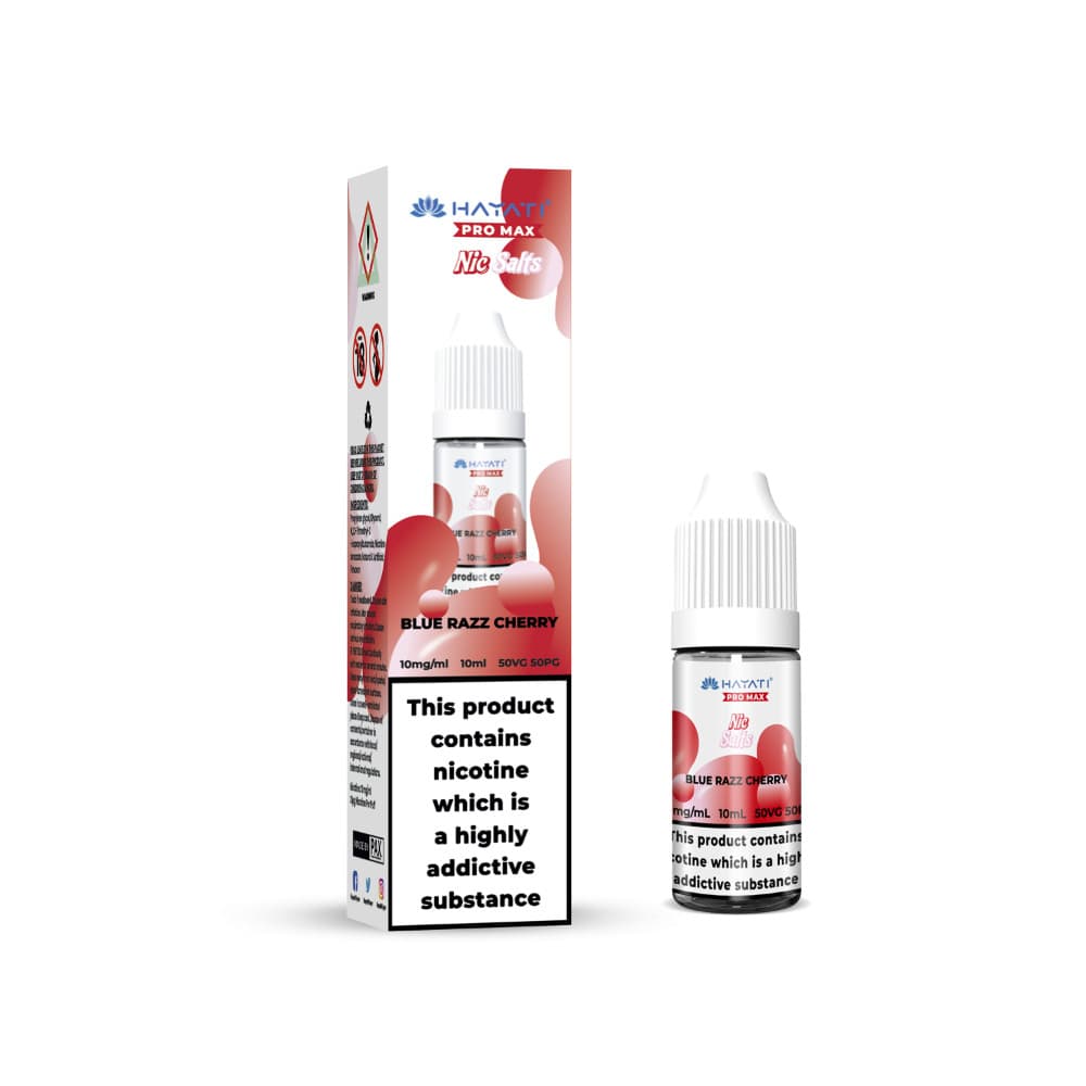  Blue Razz Cherry / 10mg Hayati Pro Max Nic Salts E-Liquids 10ml