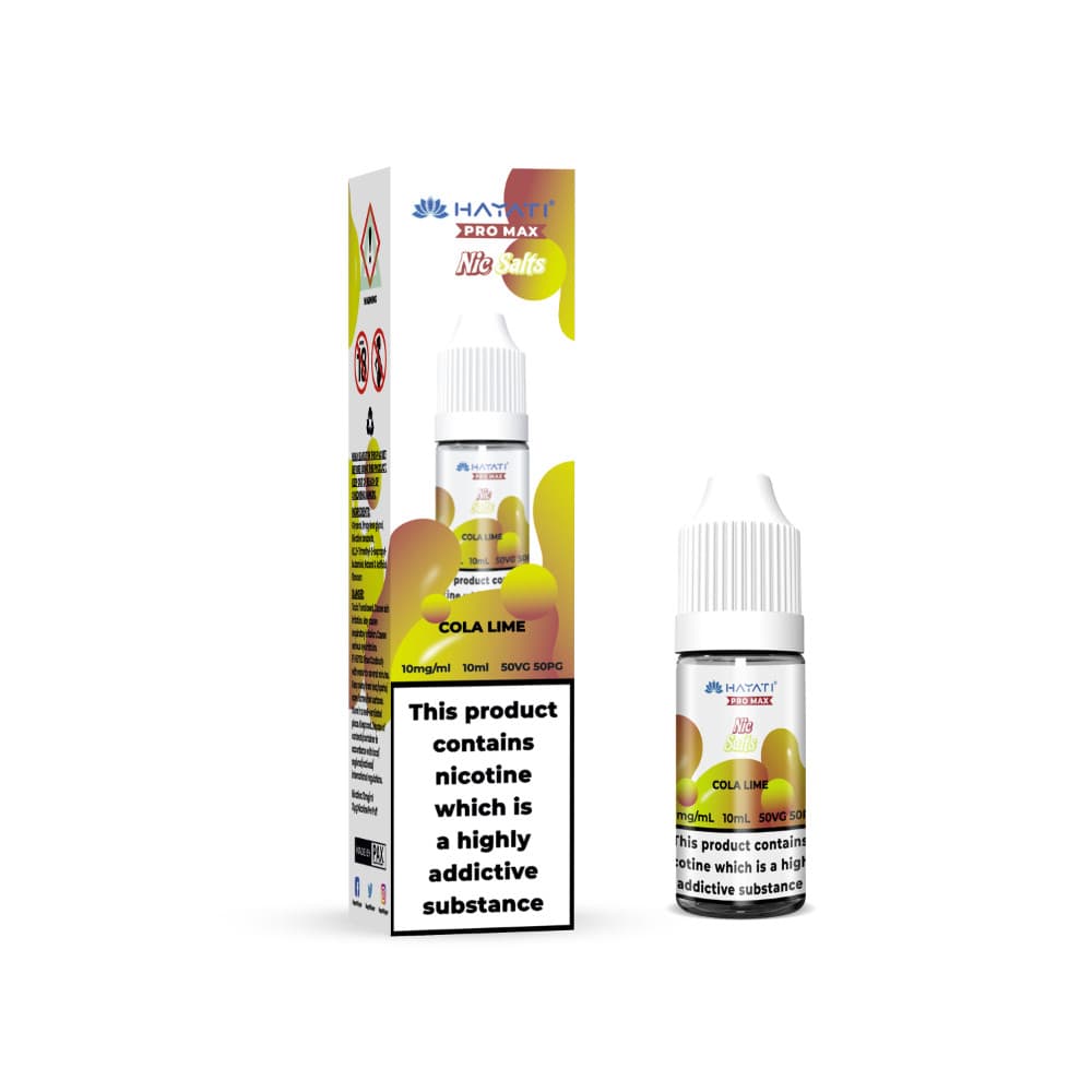  Cola Lime / 20mg Hayati Pro Max Nic Salts E-Liquids 10ml