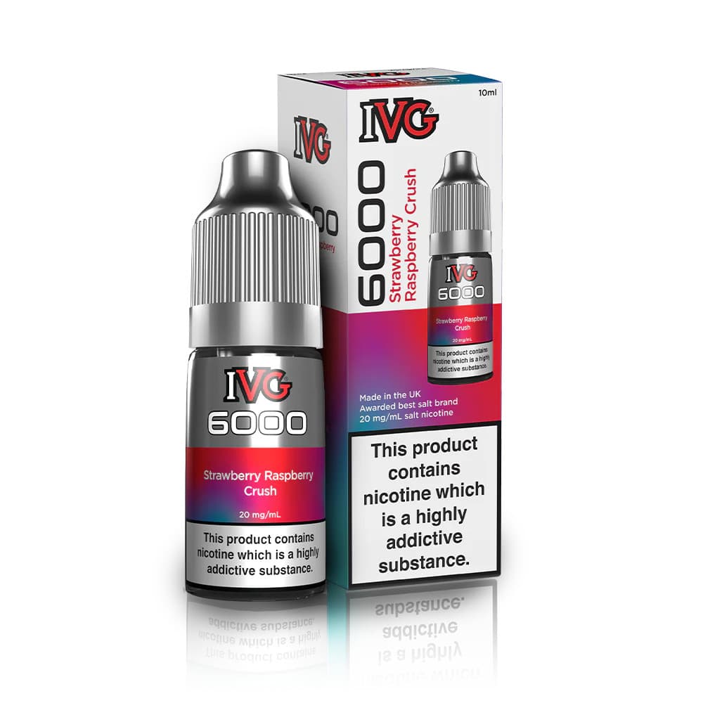  Strawberry Raspberry Crush / 20mg IVG 6000 Nic Salts e liquids 10ml