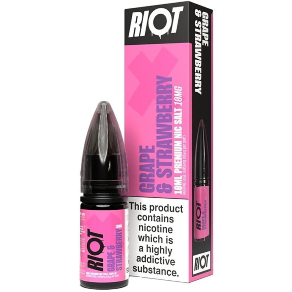  Grape Strawberry / 10mg Riot X Nic Salts e liquids 10ml