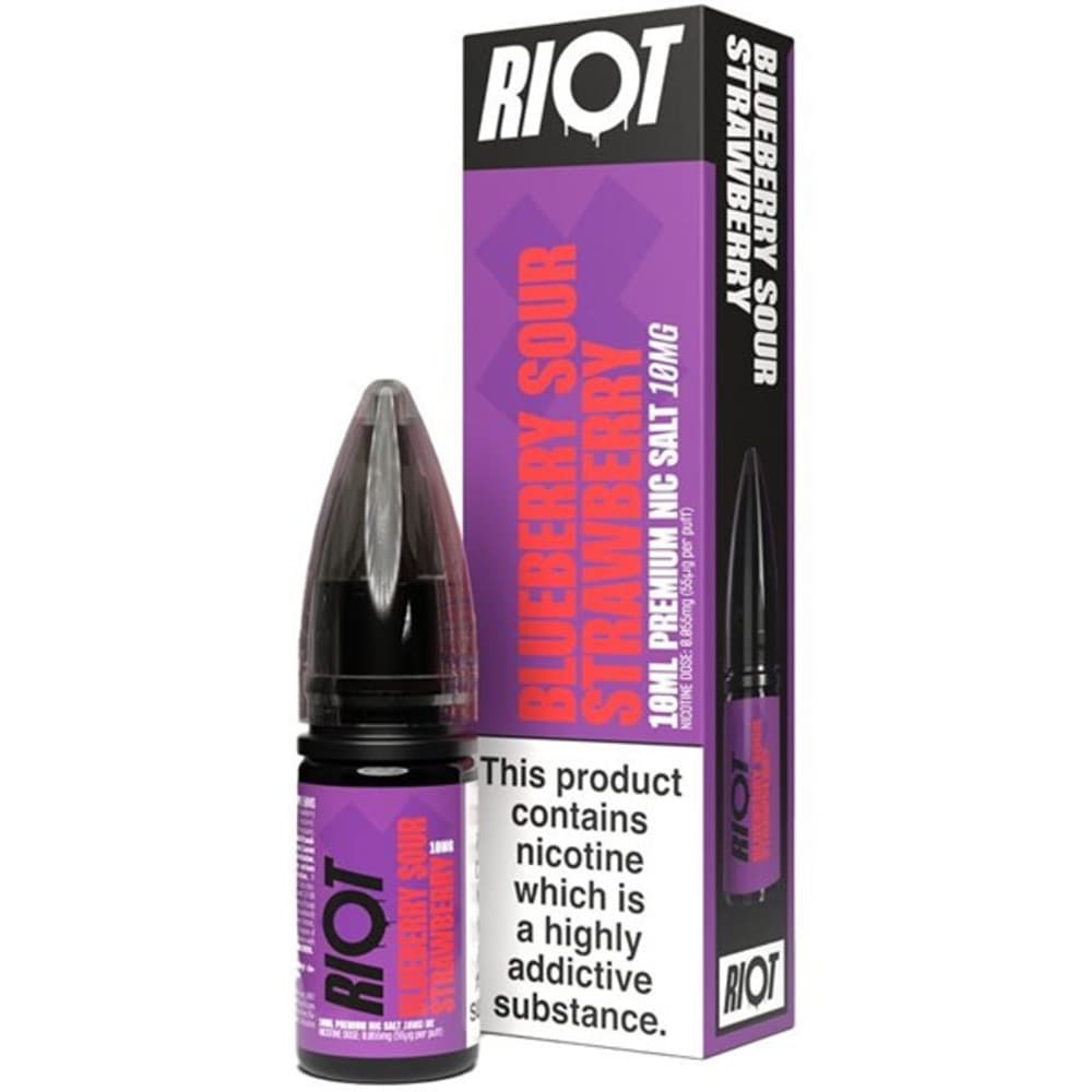  Blueberry Sour Strawberry / 10mg Riot X Nic Salts e liquids 10ml