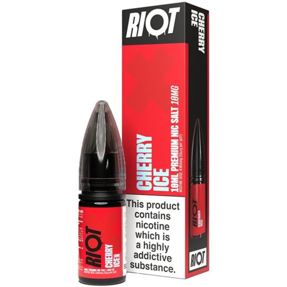  Cherry Ice / 10mg Riot X Nic Salts e liquids 10ml