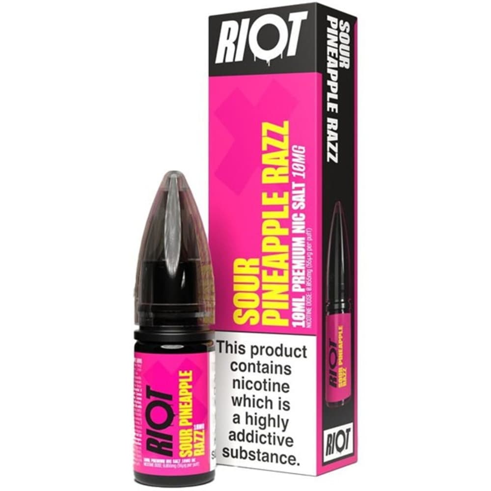  Sour Pineapple Razz / 10mg Riot X Nic Salts e liquids 10ml