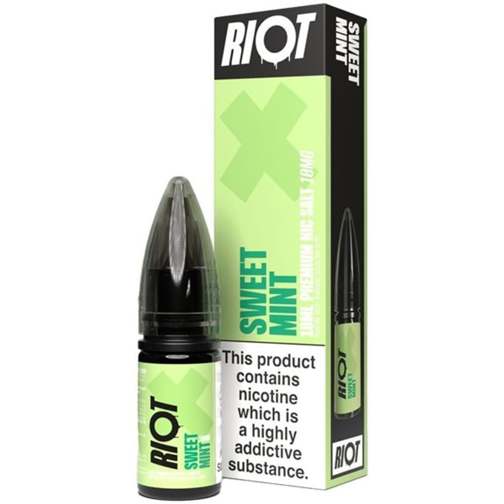  Sweet Mint / 10mg Riot X Nic Salts e liquids 10ml