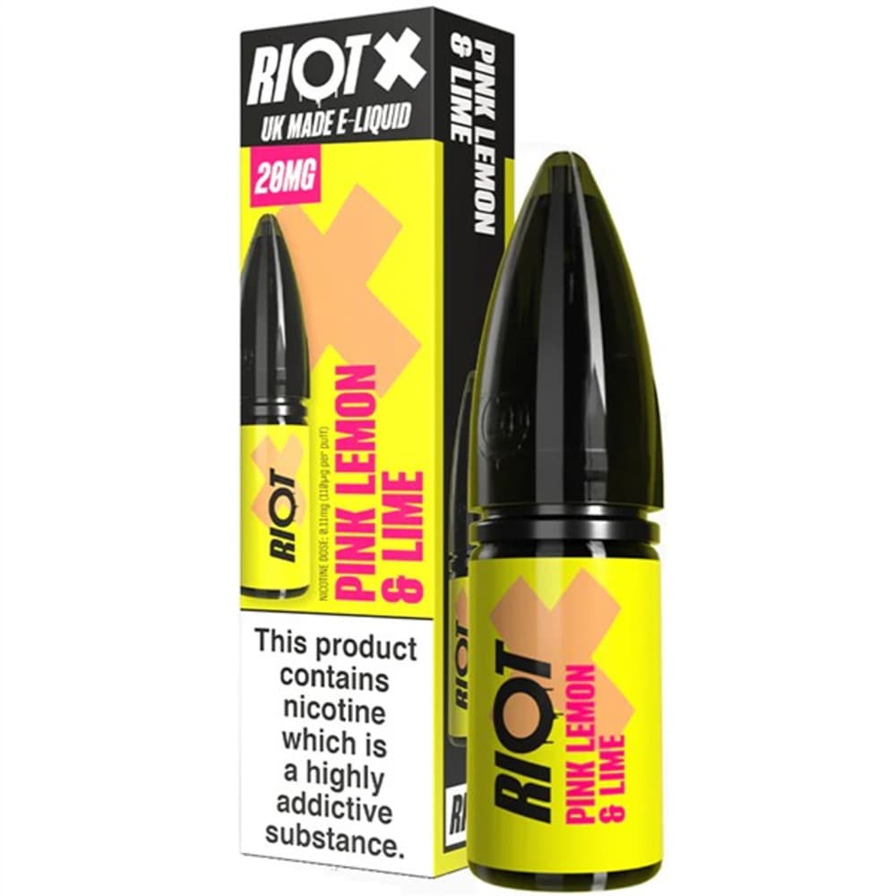  Pink Lemon & Lime / 10mg Riot X Nic Salts e liquids 10ml