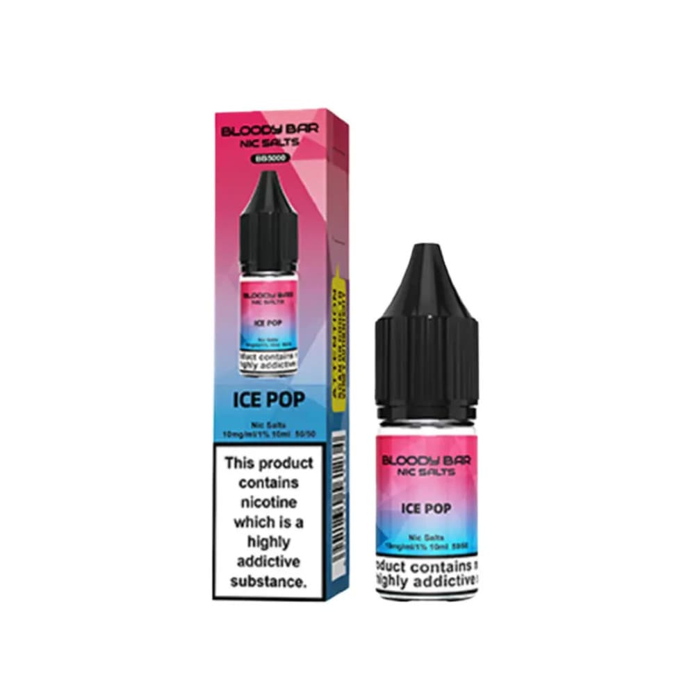  Ice Pop / 10mg Bloody Bar Nic Salts e liquids 10ml
