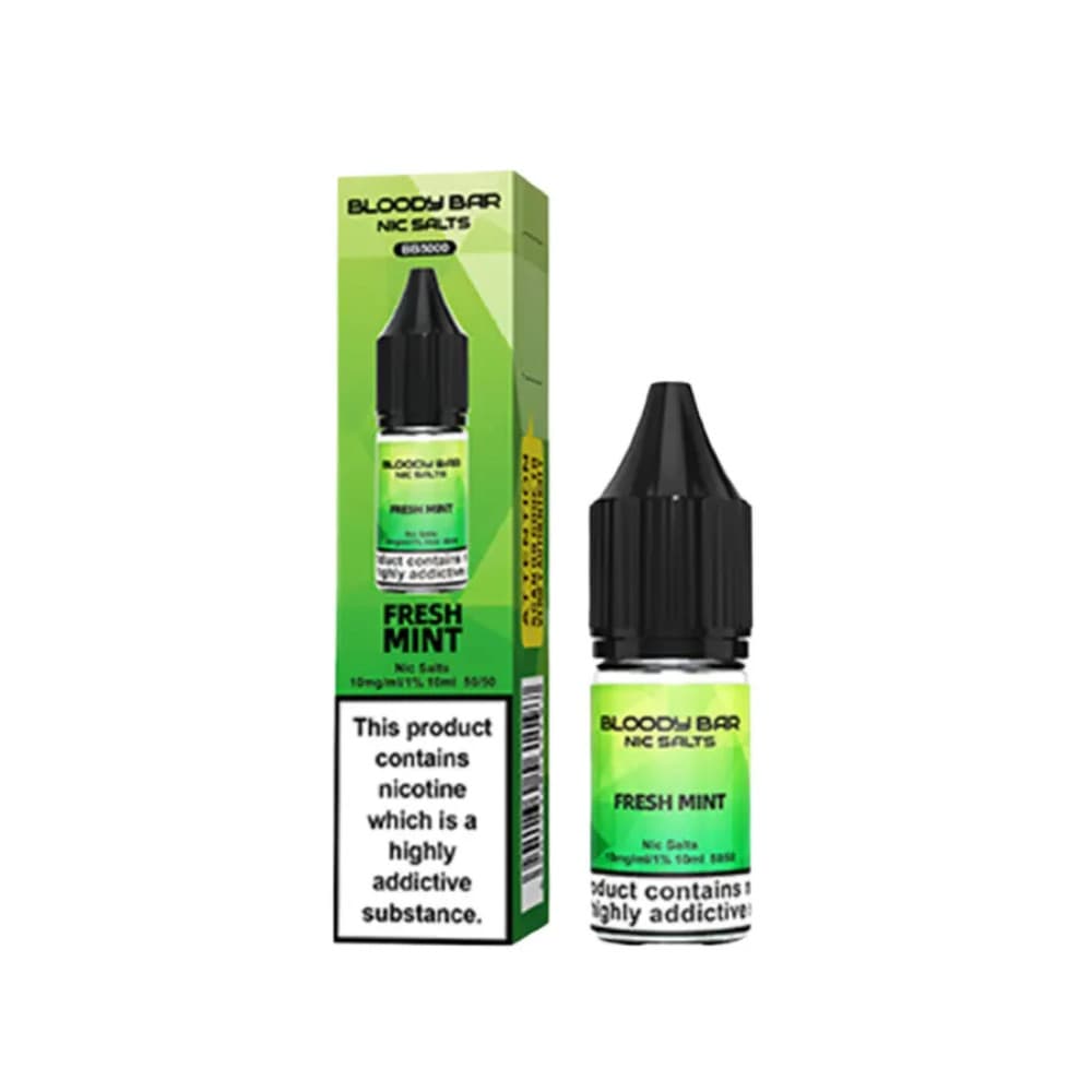  Fresh Mint / 10mg Bloody Bar Nic Salts e liquids 10ml