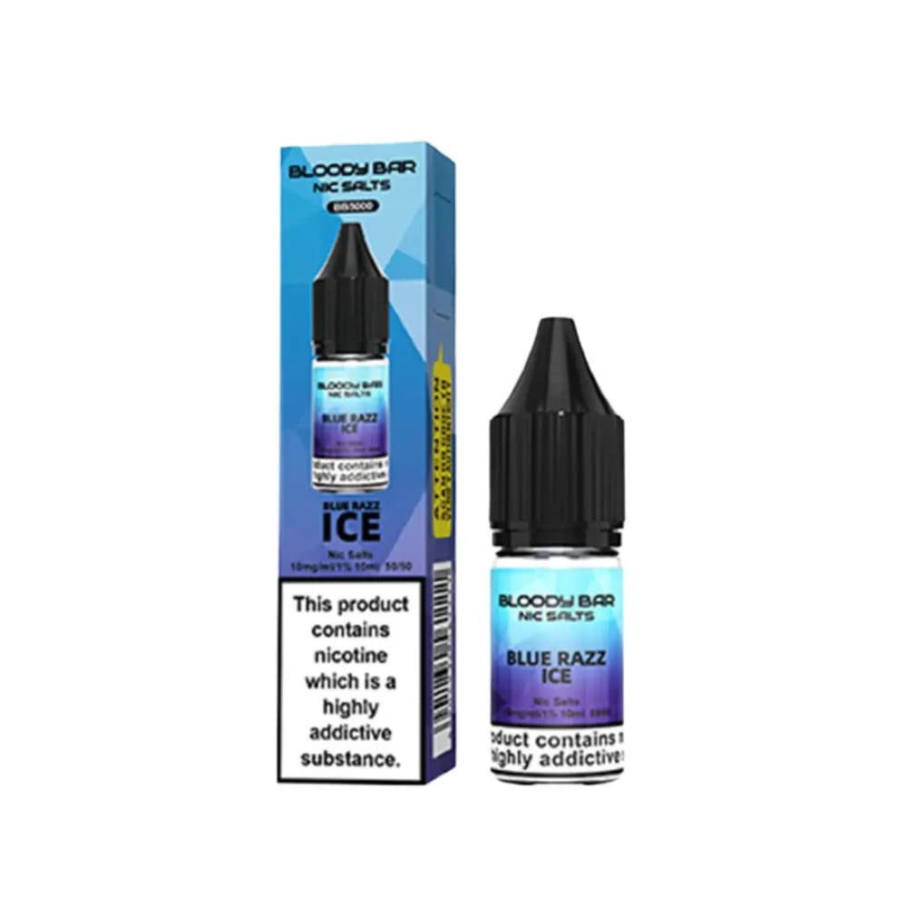  Blue Razz Ice / 20mg Bloody Bar Nic Salts e liquids 10ml