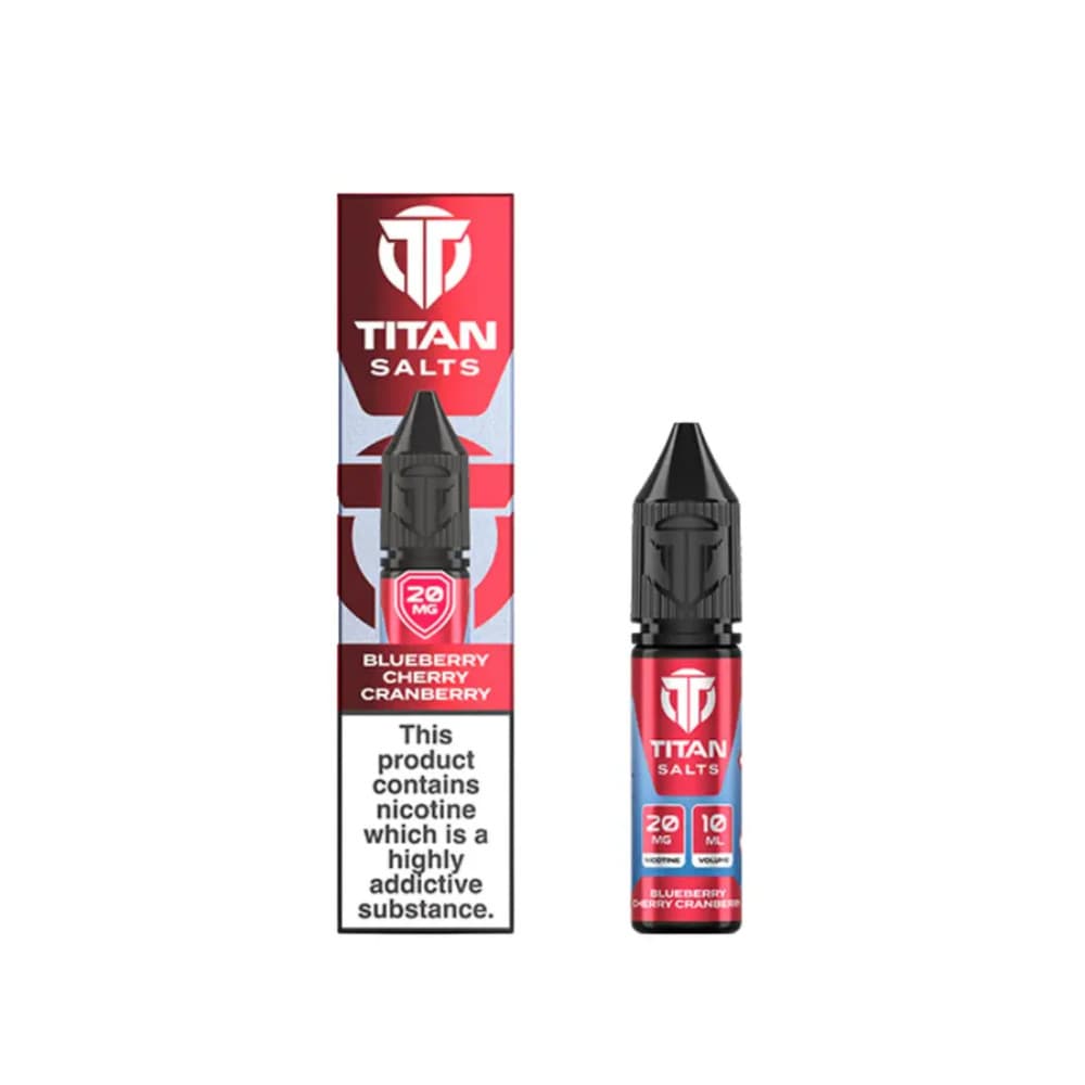  Blueberry Cherry Cranberry / 20mg Titan Nic Salts e liquids 10ml