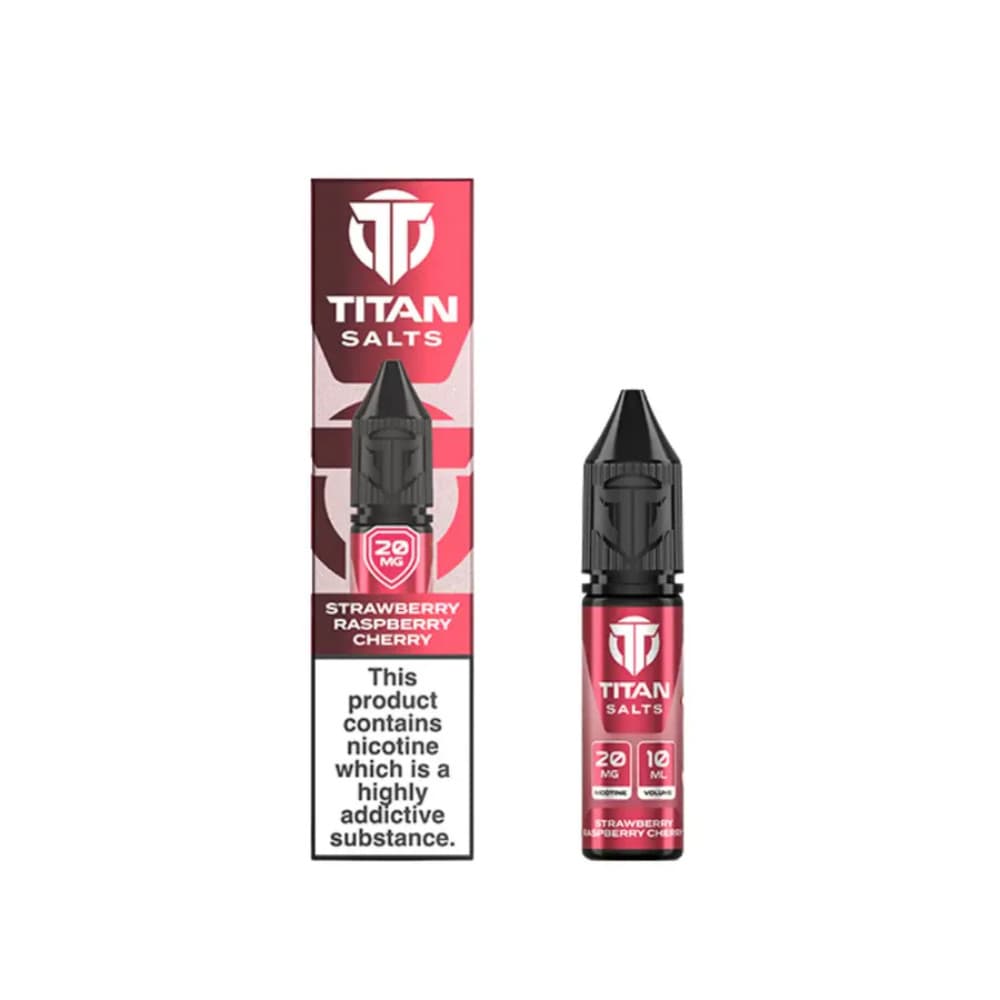  Strawberry Raspberry Cherry / 10mg Titan Nic Salts e liquids 10ml
