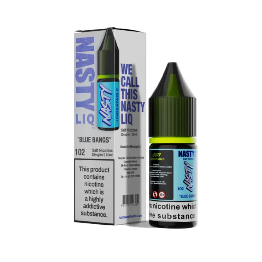  Blue Bangs / 20mg Nasty Liq Nic Salts e liquids 10ml