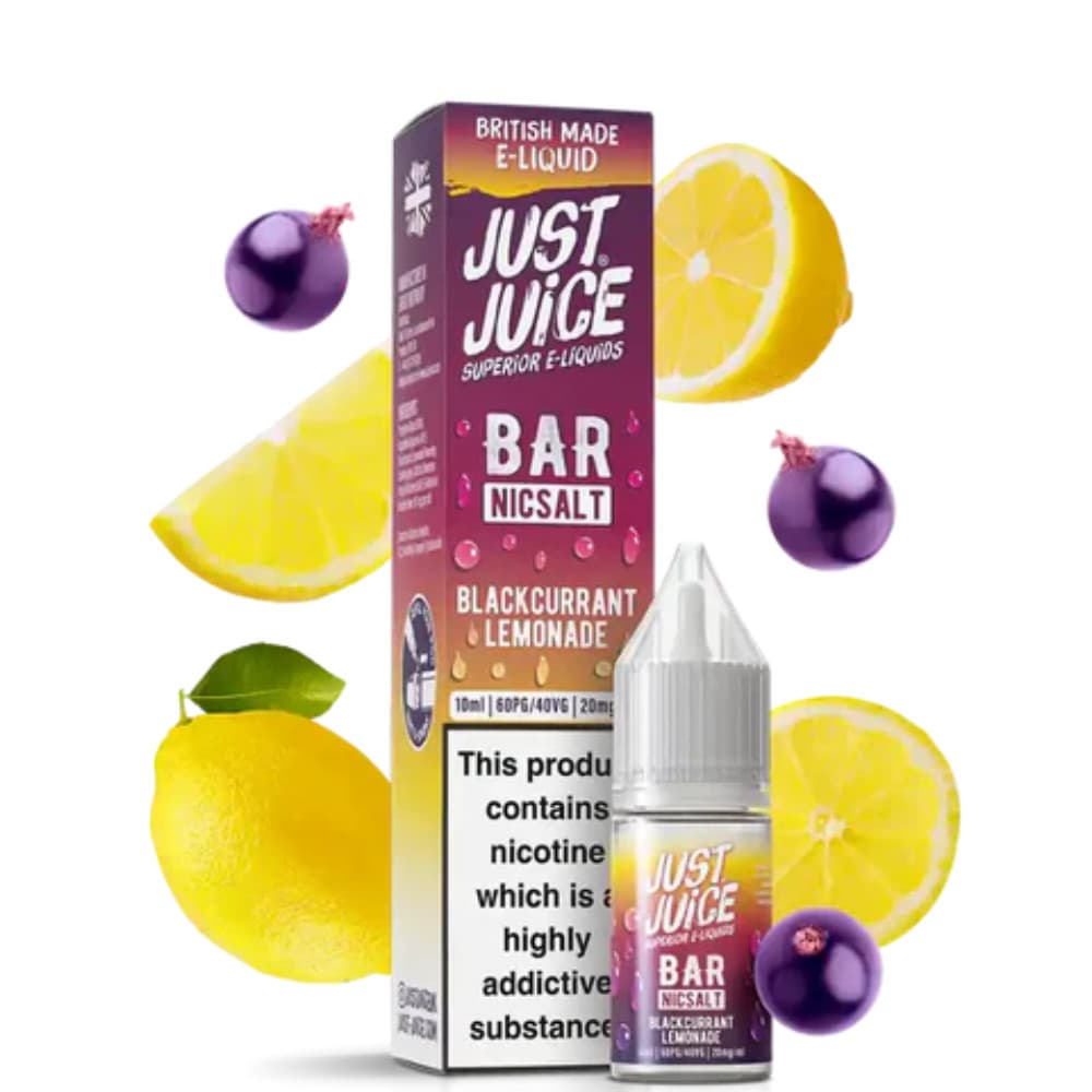  Blackcurrant Lemonade / 20mg Just Juice Bar Nic Salts e liquids 10ml