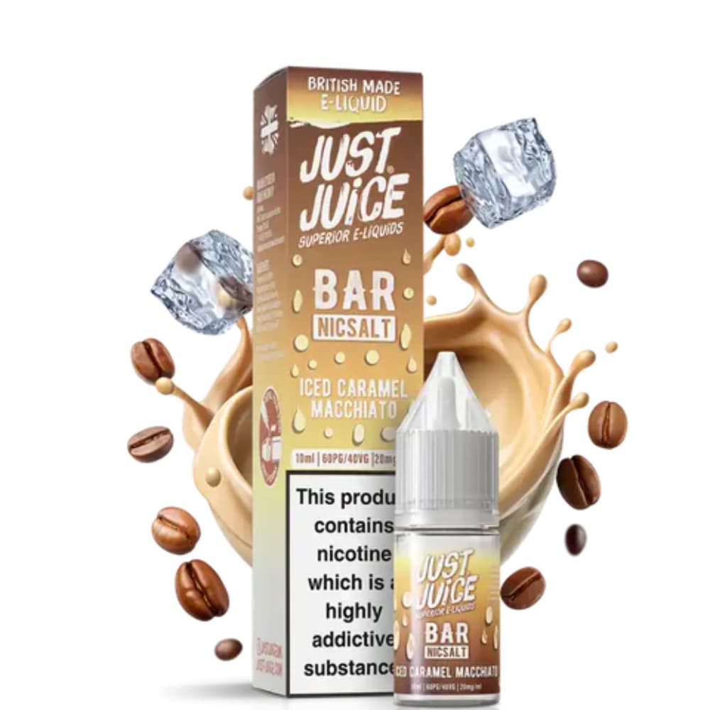  Iced Caramel Macchiato / 10mg Just Juice Bar Nic Salts e liquids 10ml