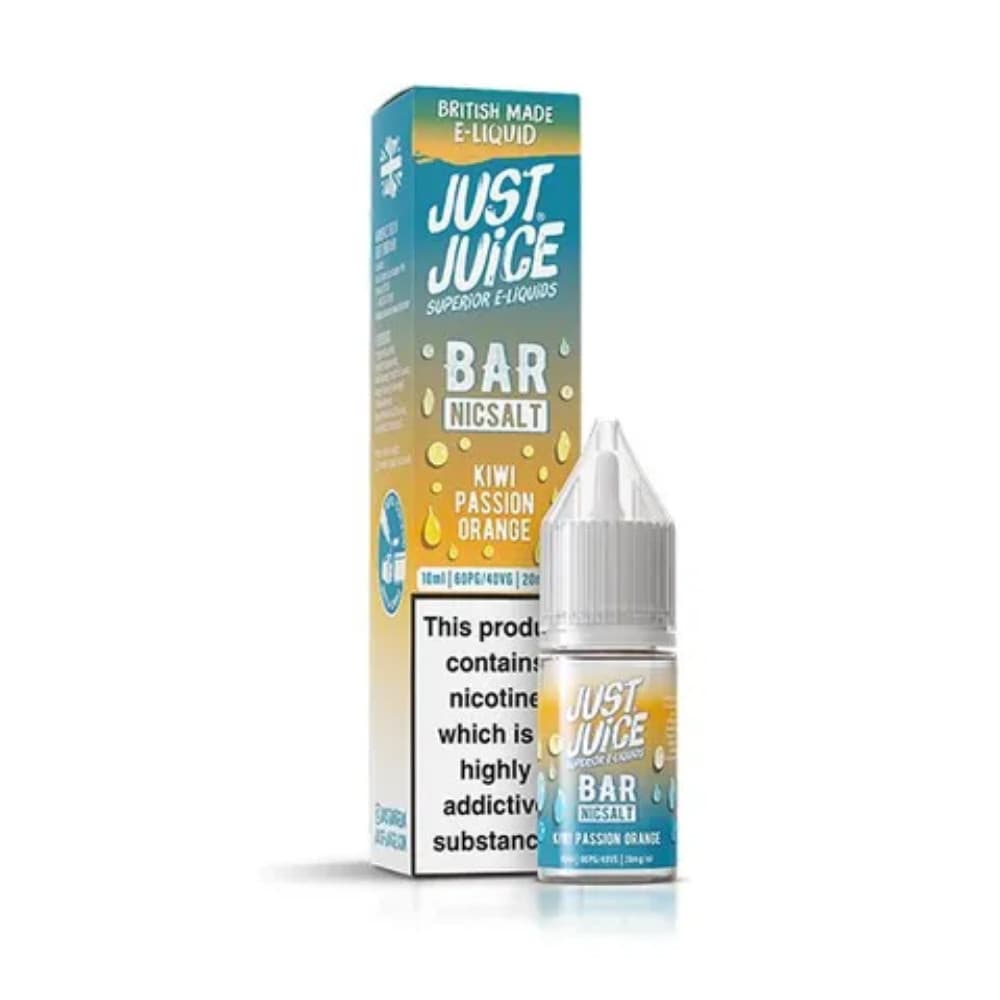  Kiwi Passionfruit Orange / 20mg Just Juice Bar Nic Salts e liquids 10ml