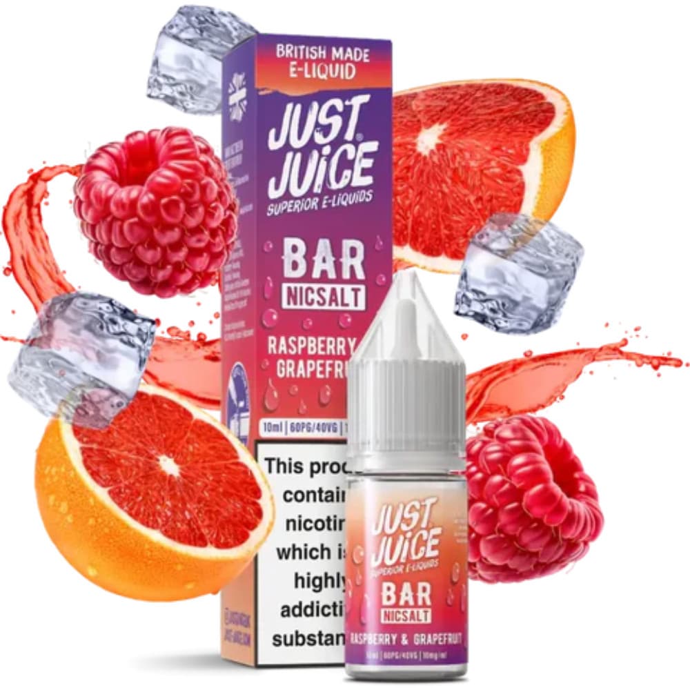  Raspberry & Grapefruit / 20mg Just Juice Bar Nic Salts e liquids 10ml