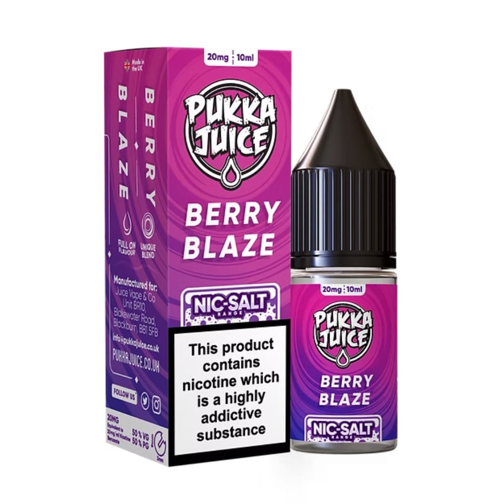  Berry Blaze / 10mg Pukka Juice Nic Salts e liquids 10ml