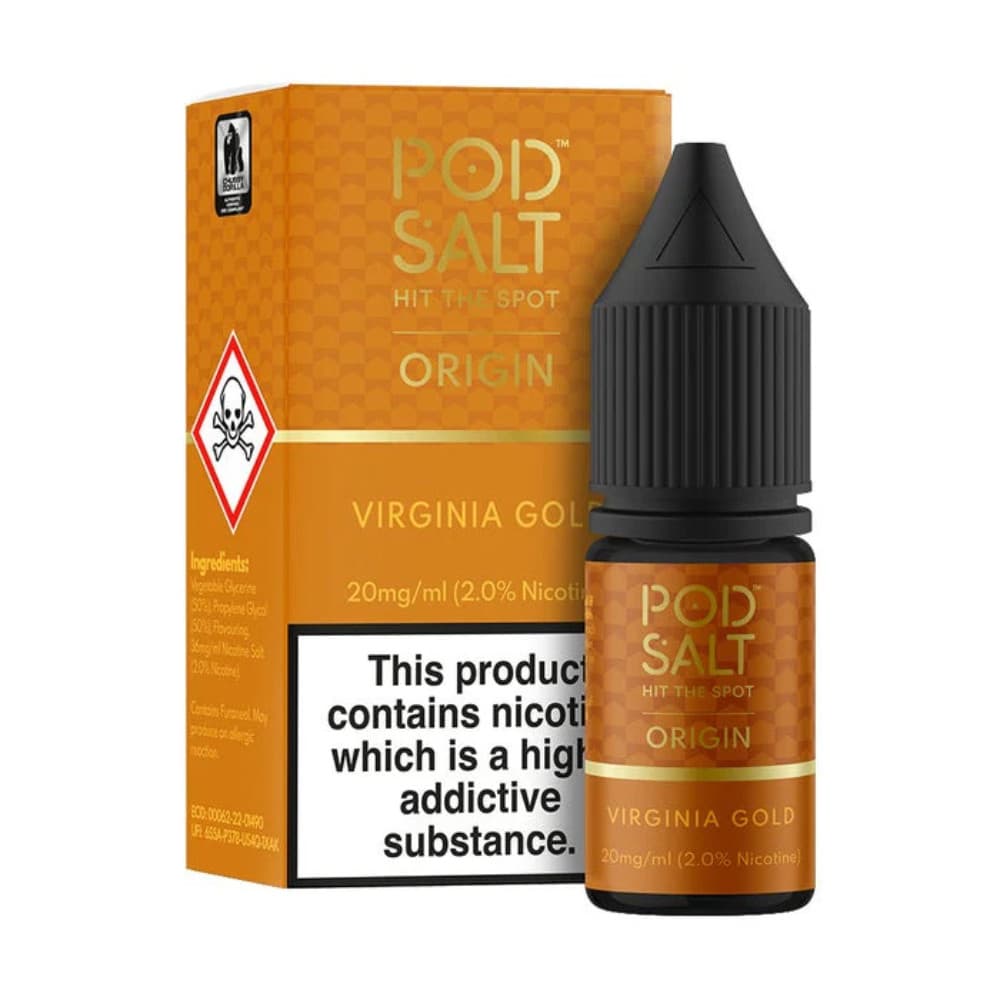  Virgina Gold / 10mg Pod Salt Origin Nic Salts e liquids 10ml