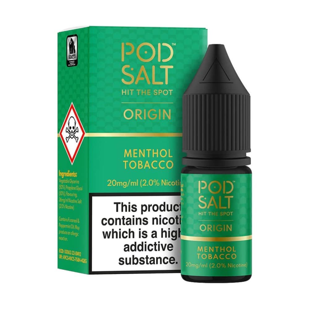  Menthol Tobacco / 20mg Pod Salt Origin Nic Salts e liquids 10ml