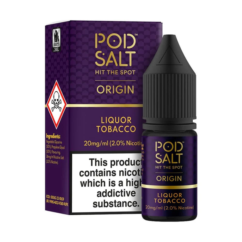  Liquor Tobacco / 20mg Pod Salt Origin Nic Salts e liquids 10ml